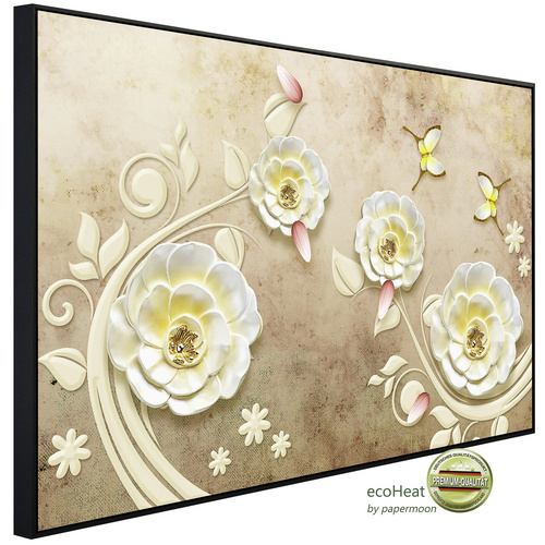 Bild von papermoon Infrarotheizung »EcoHeat - Muster mit Blumen «, Matt-Effekt - bunt