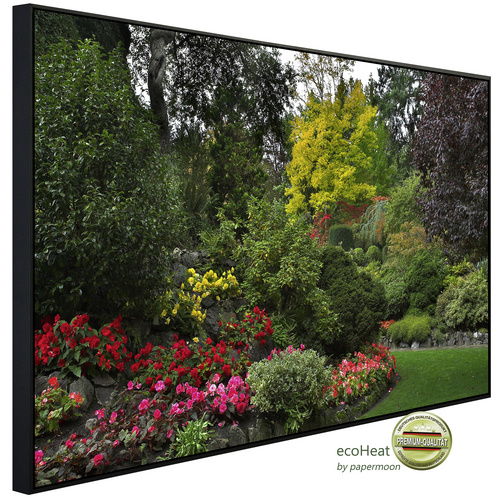 Bild von papermoon Infrarotheizung »EcoHeat - Fluss in Garten«, Matt-Effekt - bunt