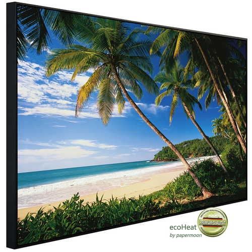 Bild von papermoon Infrarotheizung »EcoHeat - Palmenstrand«, Matt-Effekt - bunt