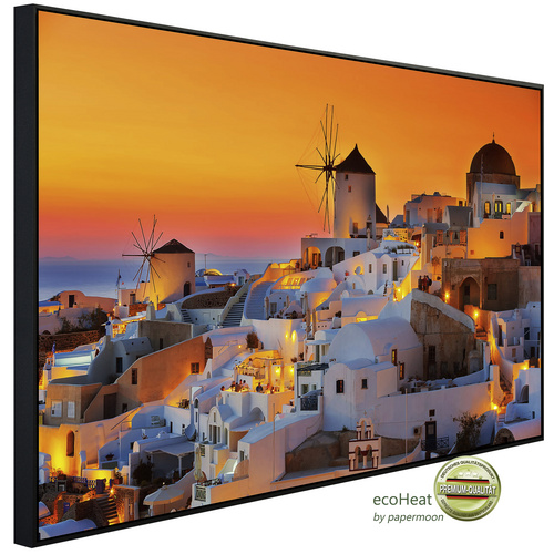 Bild von papermoon Infrarotheizung »EcoHeat - Santorini Sonnenuntergang«, Matt-Effekt - bunt