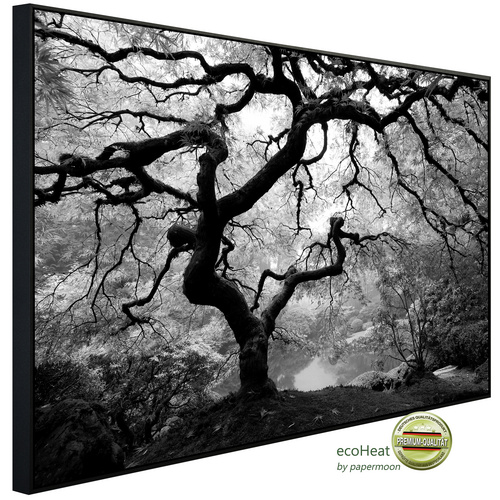 Bild von papermoon Infrarotheizung »EcoHeat - Waldbaum schwarz + weiss«, Matt-Effekt - bunt