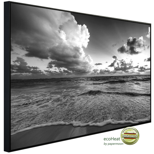 Bild von papermoon Infrarotheizung »EcoHeat - Strand Schwarz + Weiss«, Matt-Effekt - bunt