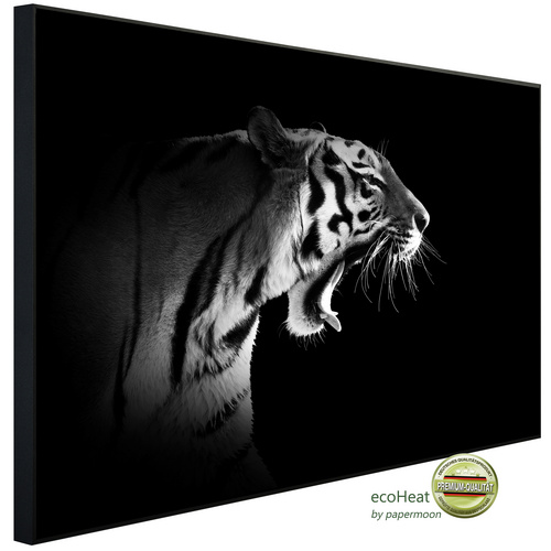 Bild von papermoon Infrarotheizung »EcoHeat - Tiger Schwarz + Weiss«, Matt-Effekt - bunt