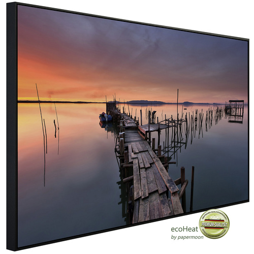 Bild von papermoon Infrarotheizung »EcoHeat - Steg im Wasser«, Matt-Effekt - bunt