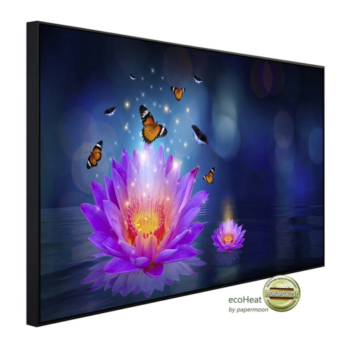 Bild von papermoon Infrarotheizung »EcoHeat - Blume mit Schmetterlingen«, Matt-Effekt - bunt