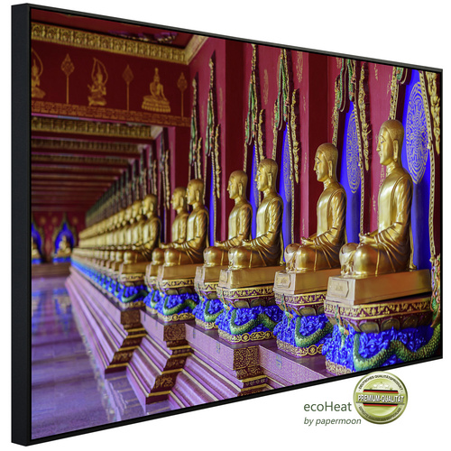 Bild von papermoon Infrarotheizung »EcoHeat - Statuen in Tempel«, Matt-Effekt - bunt