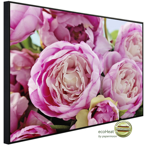 Bild von Papermoon Infrarotheizung "Rosa Pfingstrosenblumen", sehr angenehme Strahlungswärme