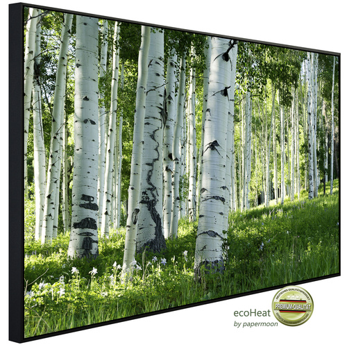 Bild von papermoon Infrarotheizung »EcoHeat - Birkenwald«, Matt-Effekt - bunt