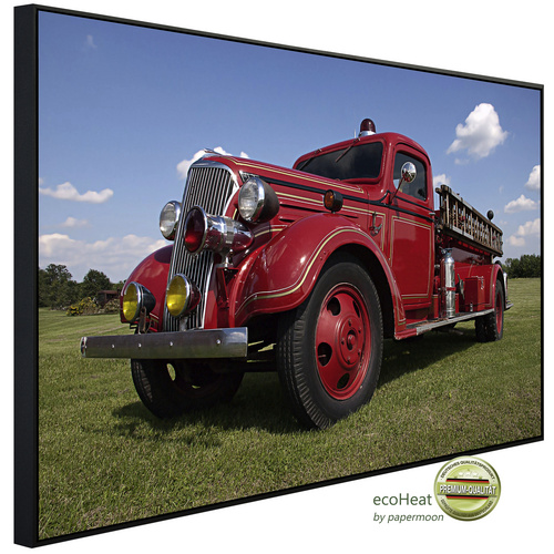 Bild von papermoon Infrarotheizung »EcoHeat - Vintage Feuerwehrauto«, Matt-Effekt - bunt