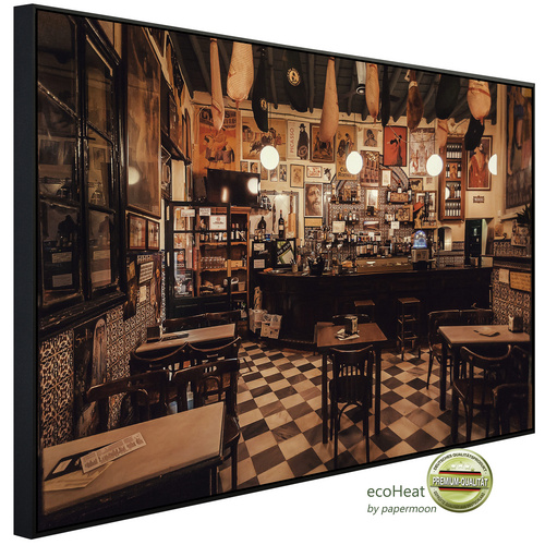Bild von papermoon Infrarotheizung »EcoHeat - Vintage Style Restaurant«, Matt-Effekt - bunt