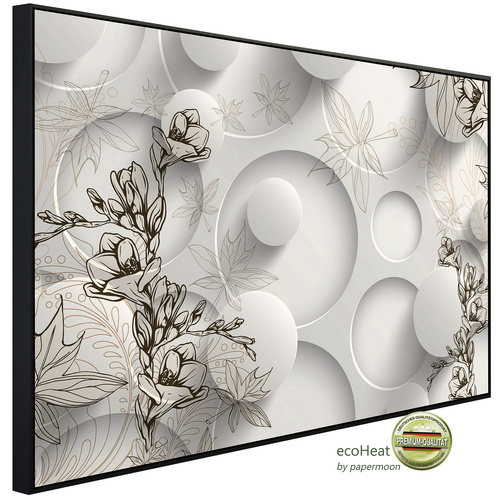 Bild von papermoon Infrarotheizung »EcoHeat - Muster mit Blumen«, Matt-Effekt - bunt
