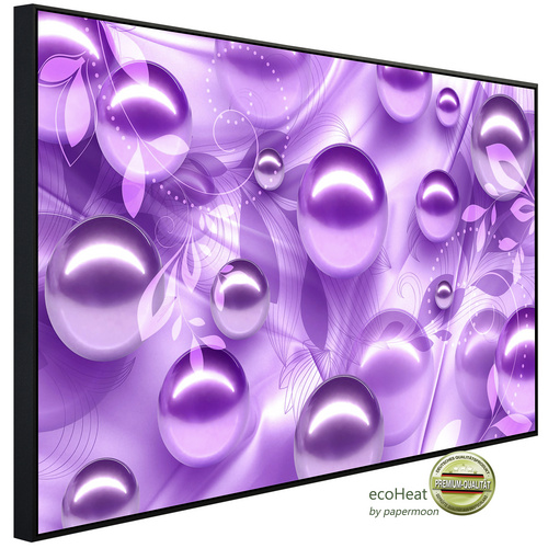 Bild von papermoon Infrarotheizung »EcoHeat - Lila Kugeln«, Matt-Effekt - bunt
