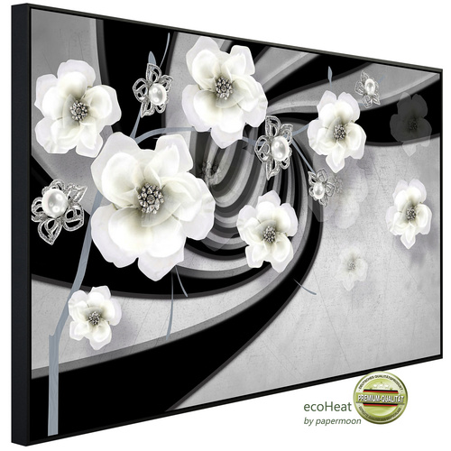 Bild von papermoon Infrarotheizung »EcoHeat - Abstrakt 3D Effekt mit Blumen«, Matt-Effekt - bunt