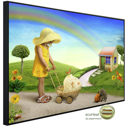 Bild von papermoon Infrarotheizung »EcoHeat - Kind mit Kinderwagen «, Matt-Effekt - bunt