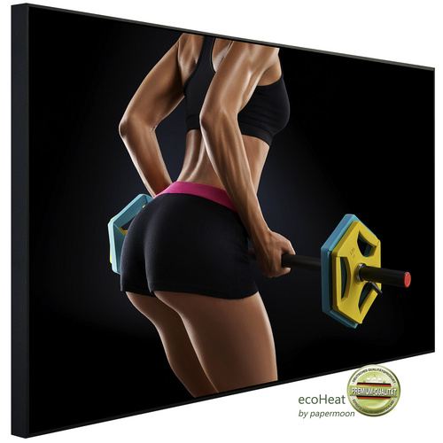 Bild von papermoon Infrarotheizung »EcoHeat - Fitness Frau«, Matt-Effekt - bunt