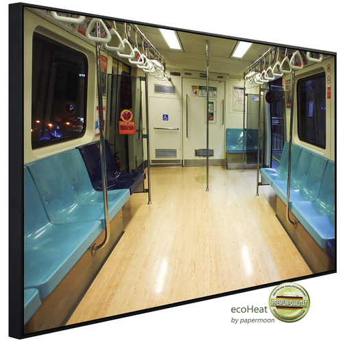 Bild von papermoon Infrarotheizung »EcoHeat - Leere U-Bahn«, Matt-Effekt - bunt