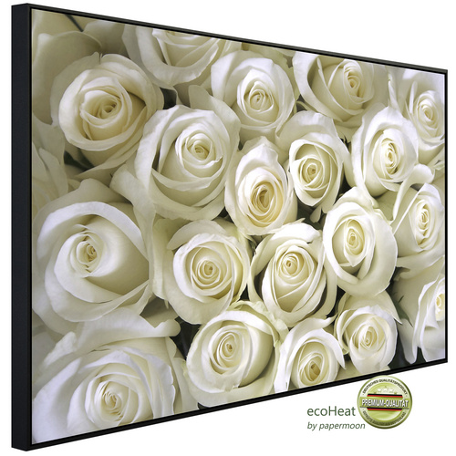 Bild von papermoon Infrarotheizung »EcoHeat - weisse Rosen«, Matt-Effekt - bunt