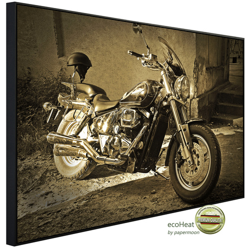 Bild von papermoon Infrarotheizung »EcoHeat - Vintage Motorrad«, Matt-Effekt - bunt