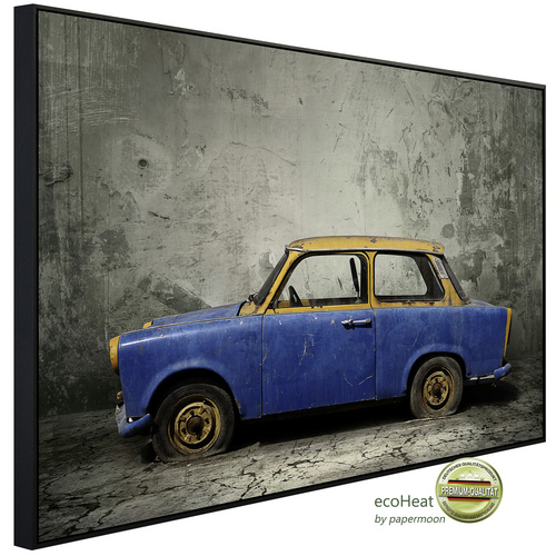 Bild von papermoon Infrarotheizung »EcoHeat - Vintage rostiges Auto«, Matt-Effekt - bunt