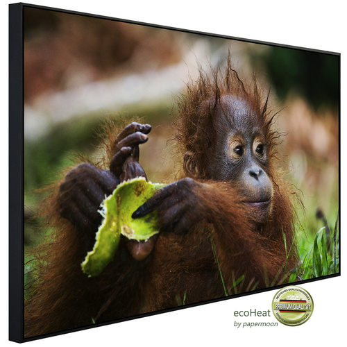 Bild von papermoon Infrarotheizung »EcoHeat - Baby Orang-Utan«, Matt-Effekt - bunt