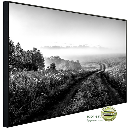 Bild von papermoon Infrarotheizung »EcoHeat - Feldweg Schwarz + Weiss«, Matt-Effekt - bunt
