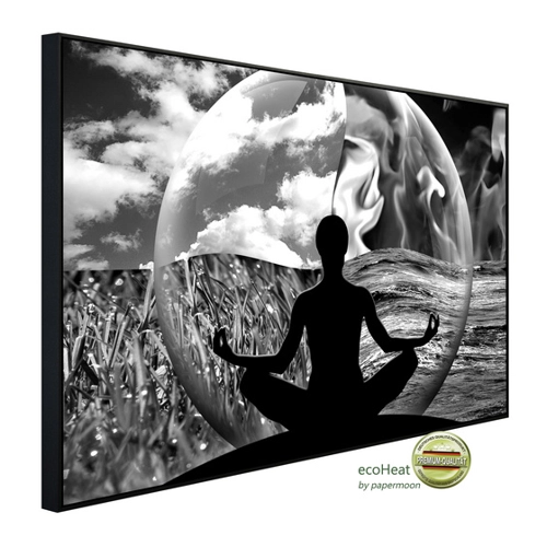 Bild von papermoon Infrarotheizung »EcoHeat - Meditierende Frau«, Matt-Effekt - bunt