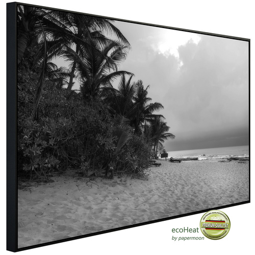 Bild von papermoon Infrarotheizung »EcoHeat - Strand Schwarz + Weiss«, Matt-Effekt - bunt