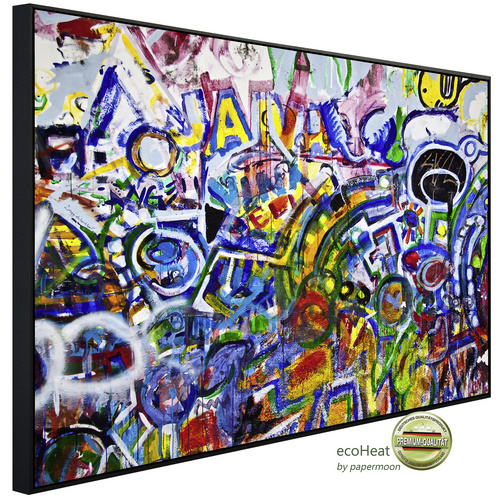 Bild von papermoon Infrarotheizung »EcoHeat - Graffiti«, Matt-Effekt - bunt