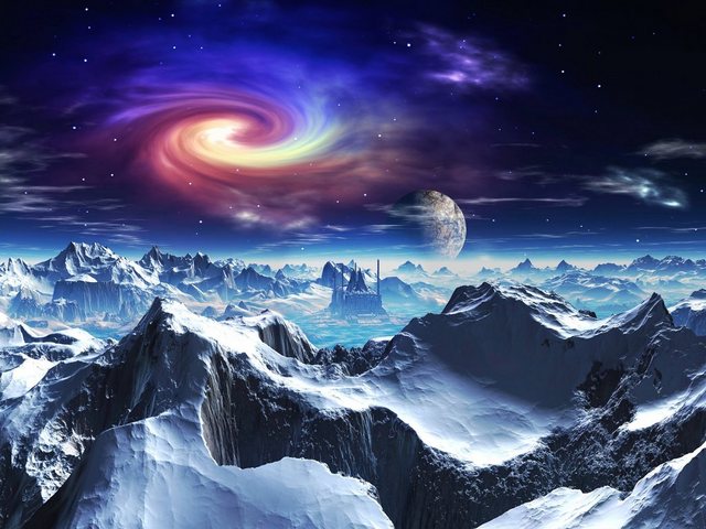 Bild von Papermoon Fototapete "PLANETEN-FUTURISTISCH WELTRAUM MOON GALAXIE UNIVERSUM"