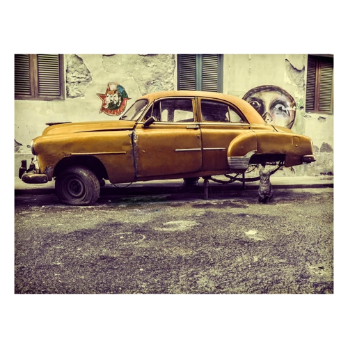 Bild von Papermoon Fototapete Photo-Art SVETLIN YOSIFOV, ALTES AUTO / KATZE