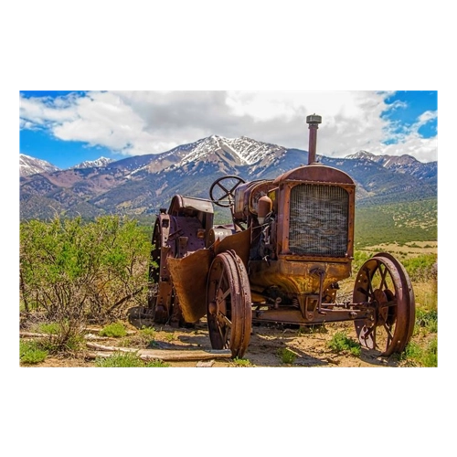 Bild von Papermoon Fototapete OLDTIMER-LANDSCHAFT BERGE GEBIRGE VINTAGE AUTOS CARS