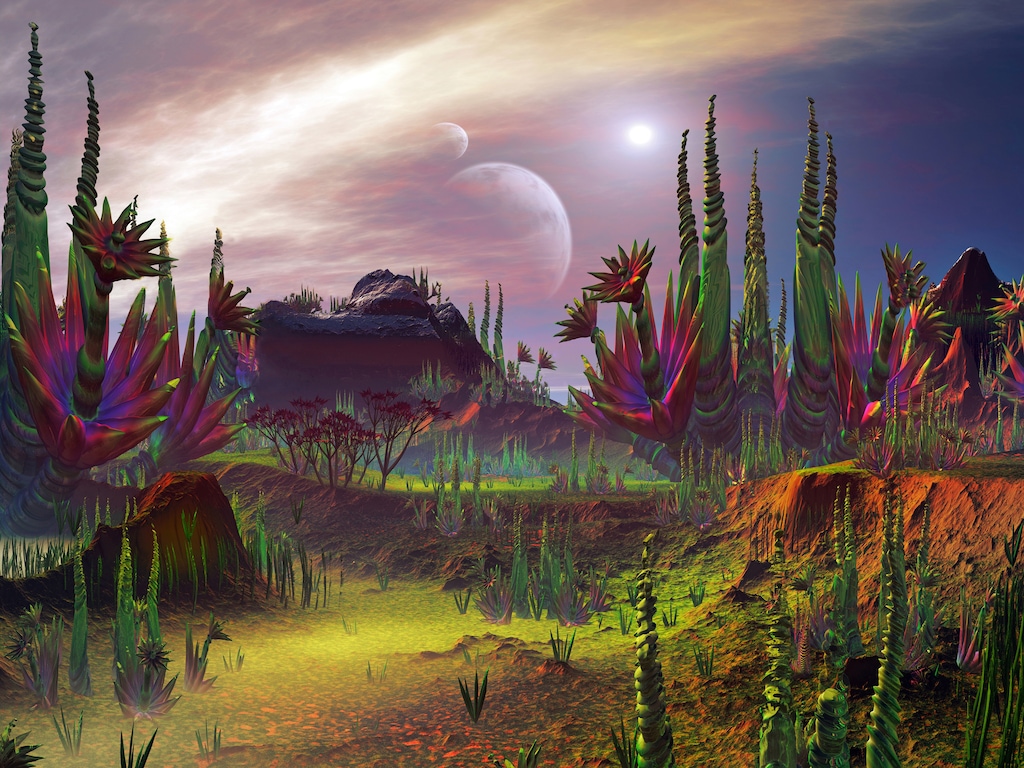 Bild von Papermoon Fototapete "PLANETEN-FUTURISTISCH WELTRAUM MOND GALAXIE UNIVERSUM"