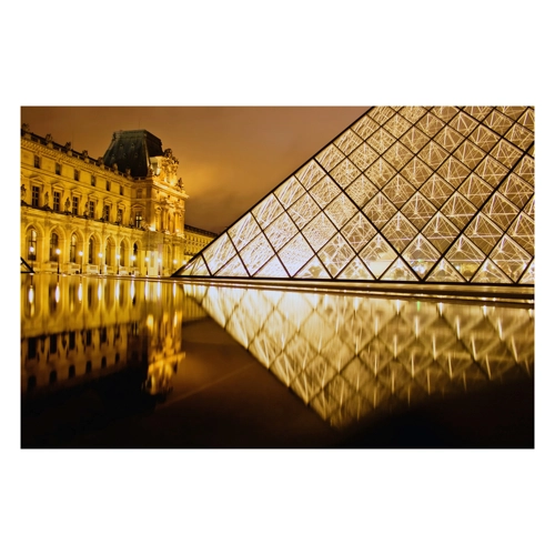 Bild von Papermoon Fototapete »PARIS-LOUVRE FRANKREICH STADT KUNST MUSEUM PYRAMIDE«