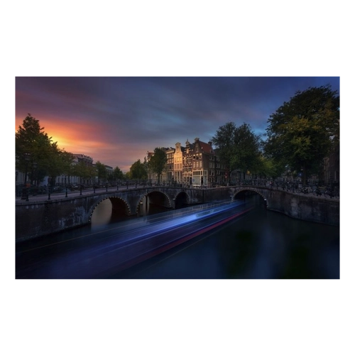 Bild von Papermoon Fototapete "Photo-Art JESUS M GARCIA, AMSTERDAM SONNENUNTERGANG"