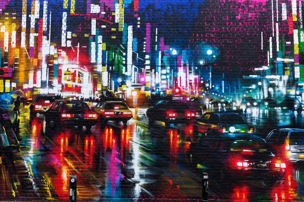 Bild von Papermoon Fototapete "LONDON-GRAFFITI ZIEGEL KUNST STADT STEINE"