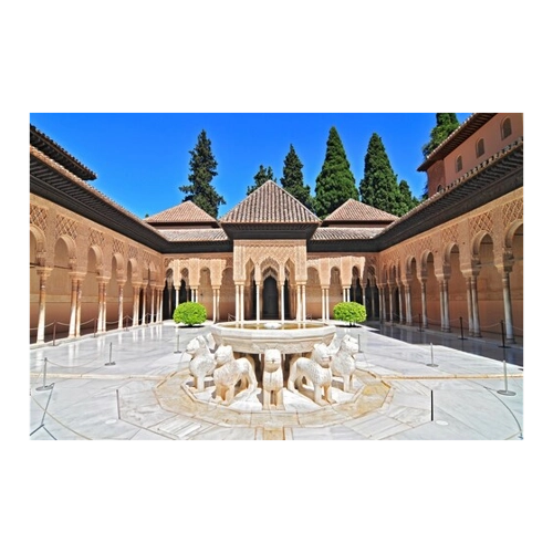 Bild von Papermoon Fototapete ARCHITEKTUR-PATIO DES LÖWES PALAST ALHAMBRA BOGEN HOF