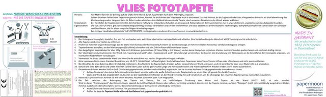 Bild von Papermoon Fototapete VLIES-Tapete Premium "Design Foto Landschaft, Tiere,", Kleister KOSTENLOS, reduziert, 3D-Effekt, restlos trocken abziehbar, (7801), Wandtapete Bild Dekoration Wand-Dekor Motiv Tapete Poster