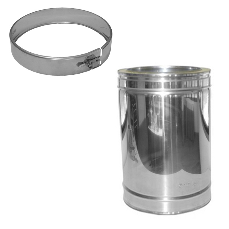 Bild von 255/DN180 DW Längenelement 200mm/140 mm Dinak inkl. Klemmband