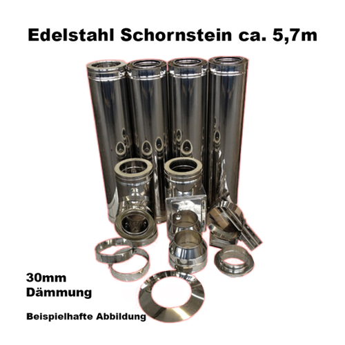 Bild von Hochwertiges Edelstahl-Schornsteinset von KaminStore24
