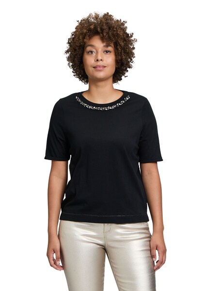 Bild von Cartoon Kurzarmshirt »Cartoon Casual-Shirt mit Rundhalsausschnitt«, Glitzersteine