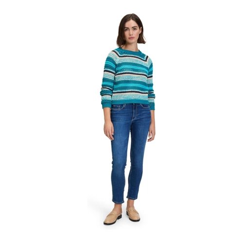 Bild von Betty & Co Damen Lochstrick-Pullover mit Rippbündchen
