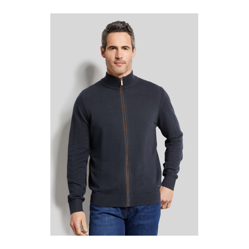 Bild von Strickjacke mit Stehkragen in Marine