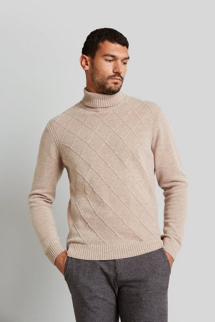 Bild von bugatti Rollkragenpullover, mit 3-D-Rautenmuster