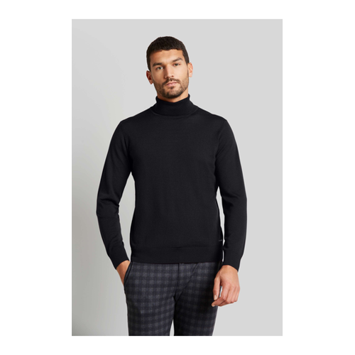 Bild von Rollkragenpullover aus 100 % Merinowolle in Marine