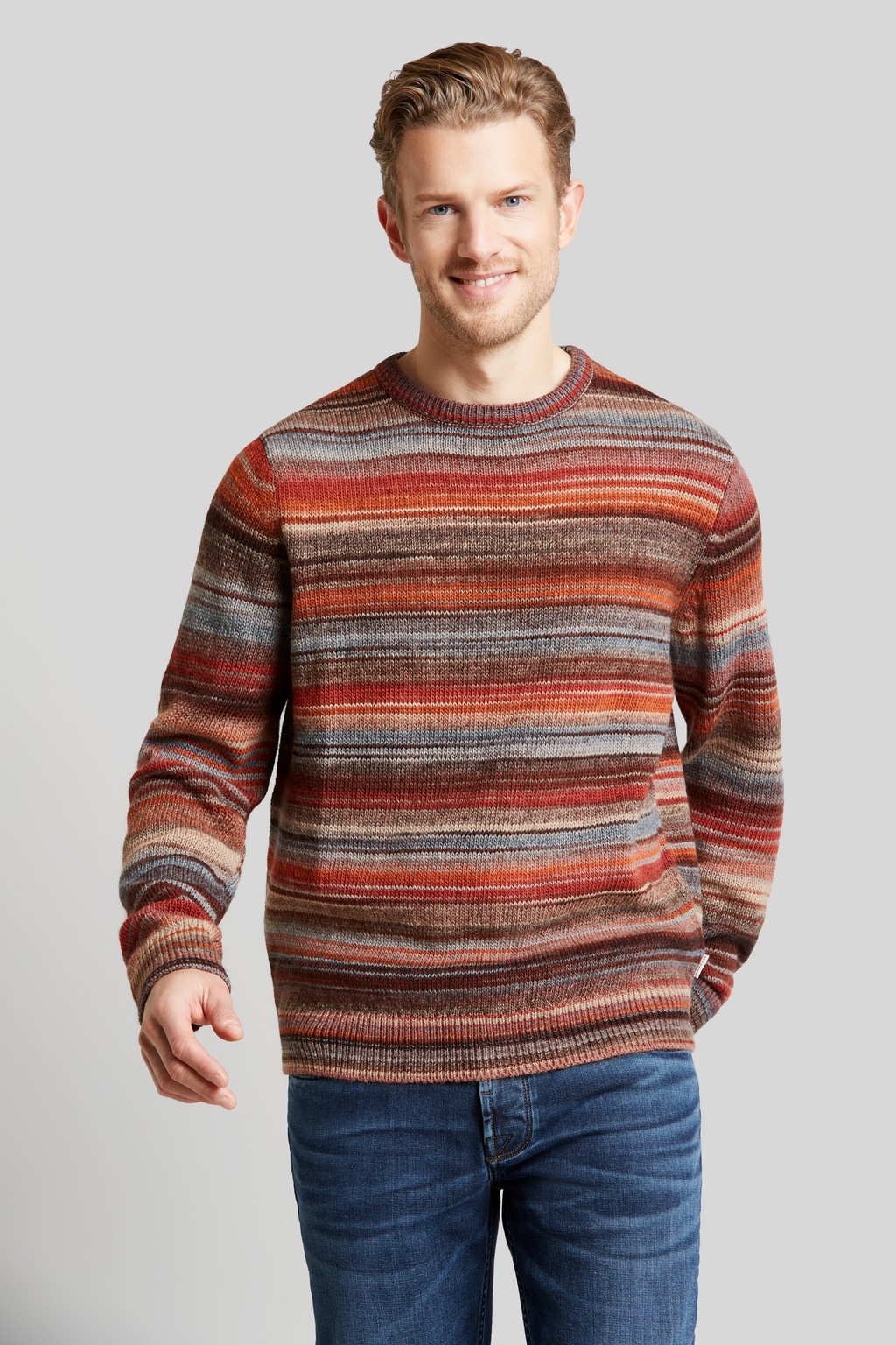 Bild von bugatti Rundhalspullover, mit Multicolor-Farbverlauf
