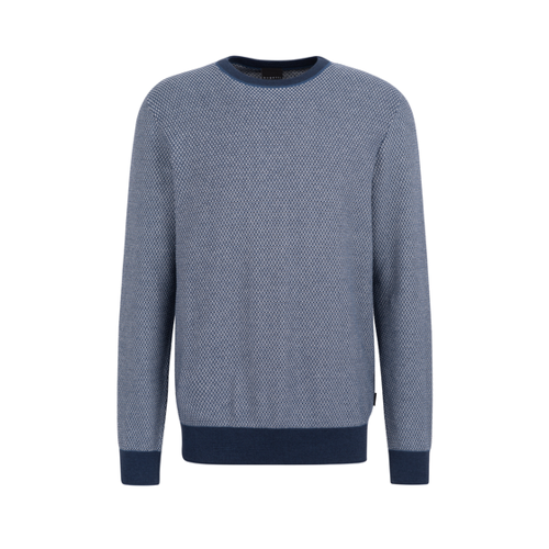 Bild von bugatti Rundhalspullover, mit Strukturmuster, Pullover mit Strukturmuster in marine
