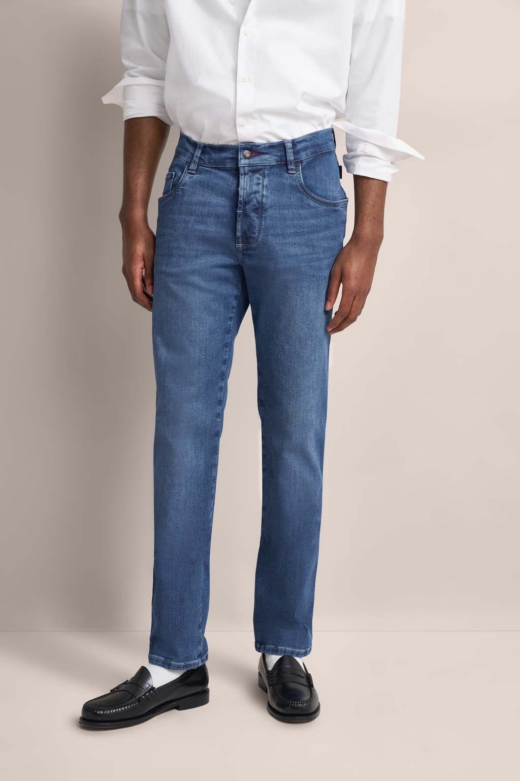 Bild von Jeans aus hochwertiger Baumwollmischung in blau
