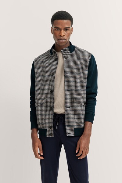 Bild von Sweatjacke mit Collegekragen in marine