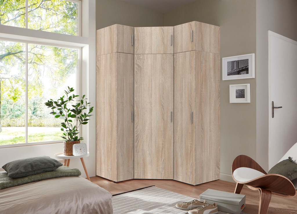 Bild von Wimex Schranksystem "Münster", (Spar-Set, 6tlg: Eckschrank+ 2 Schränke 30cm und 40cm breit+ 3 Aufsatzmodule), Mehrzweckschrank