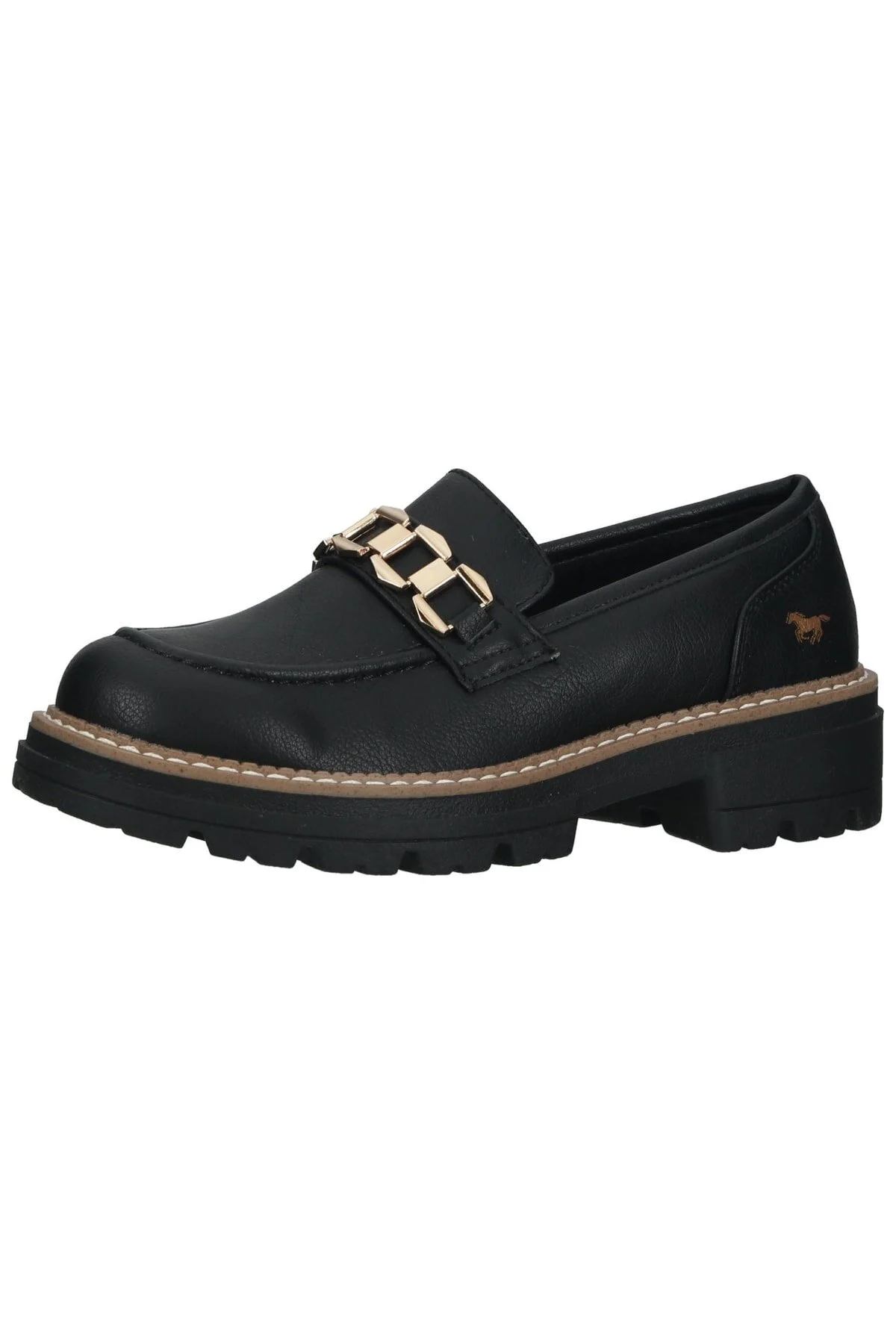 Bild von Mustang Flacher Schuh Schwarz Blockabsatz für Damen - 39